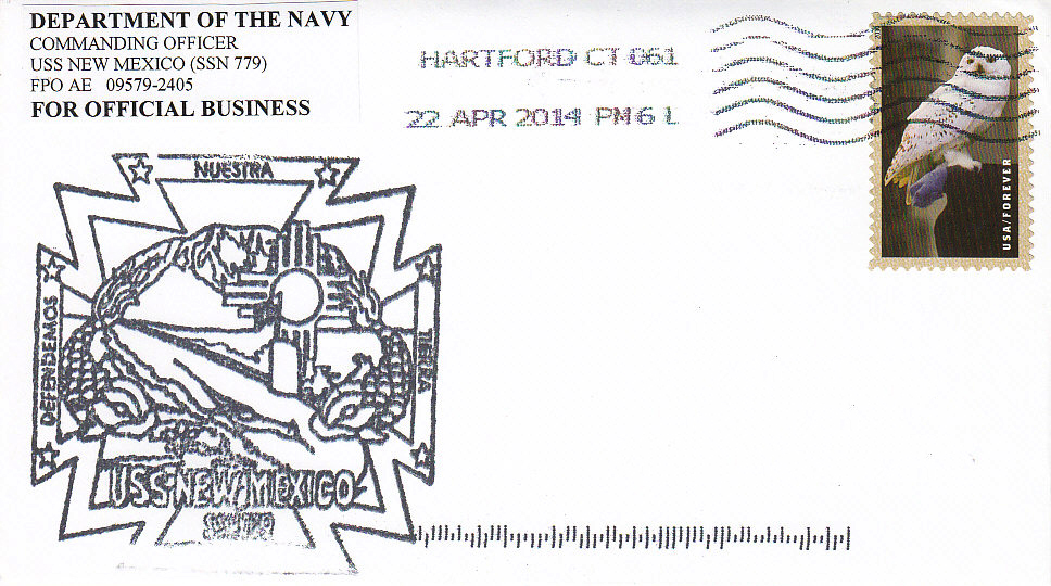 Beleg USS NEW MEXICO SSN-779 vom 22.04.2014 von Rich Hoffner