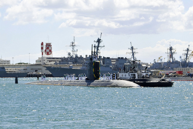 USS GREENEVILLE SSN-772 Einlaufen Pearl Harbor am 25.08.2014 Bild: U.S. Navy