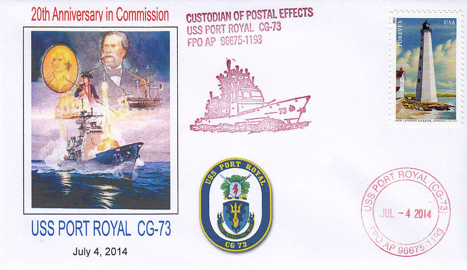 Beleg USS PORT ROYAL CG-73  20 Jahre im Dienst
