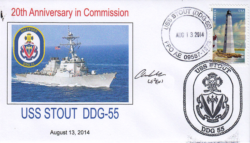Beleg USS STOUT DDG-55 20 Jahre im Dienst