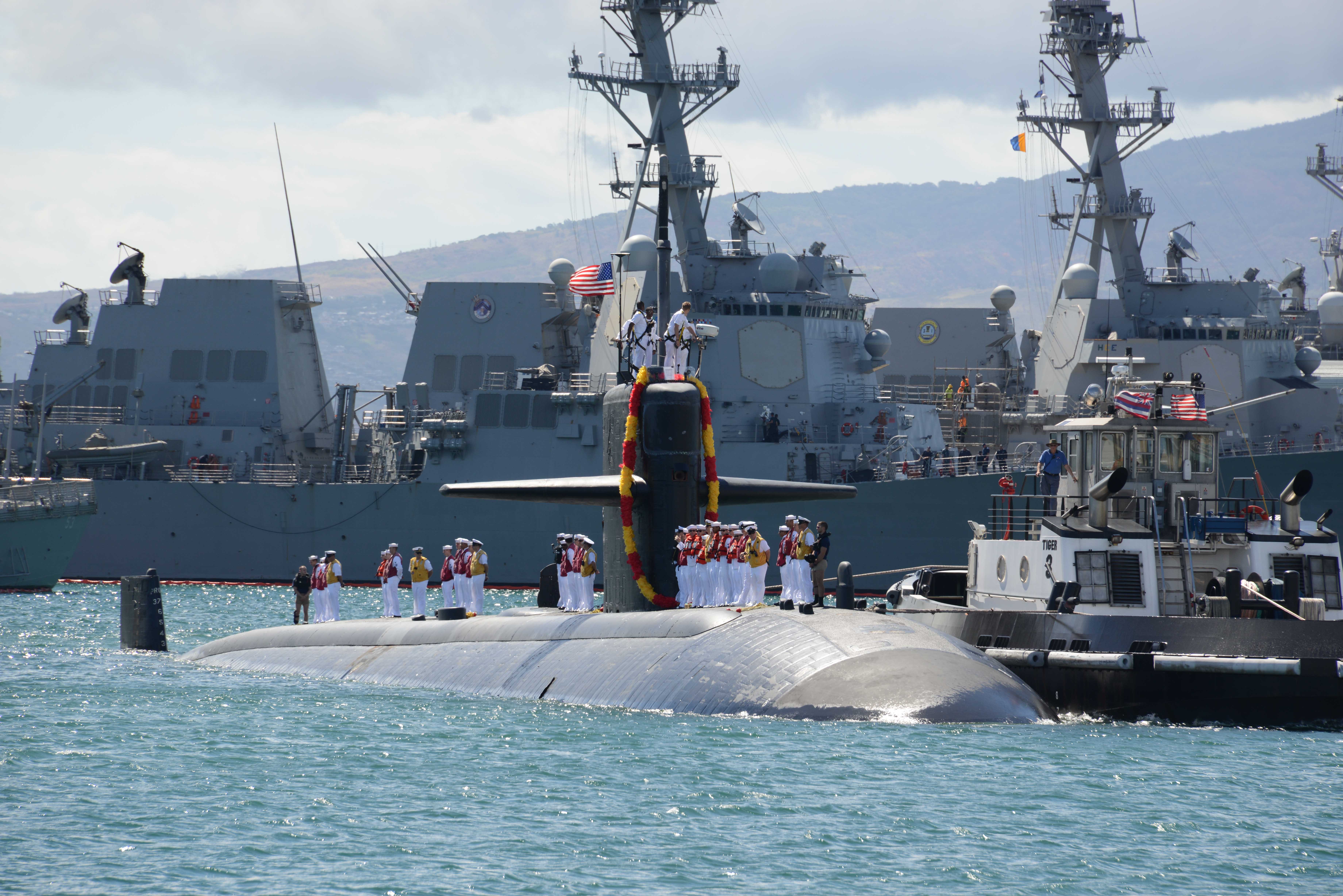 USS LA JOLLA SSN-701 Einlaufen Pearl Harbor am 03.09.2014 Bild: U.S. Navy