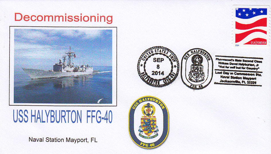 Beleg USS HALYBURTON FFG-40 Außerdienststellung