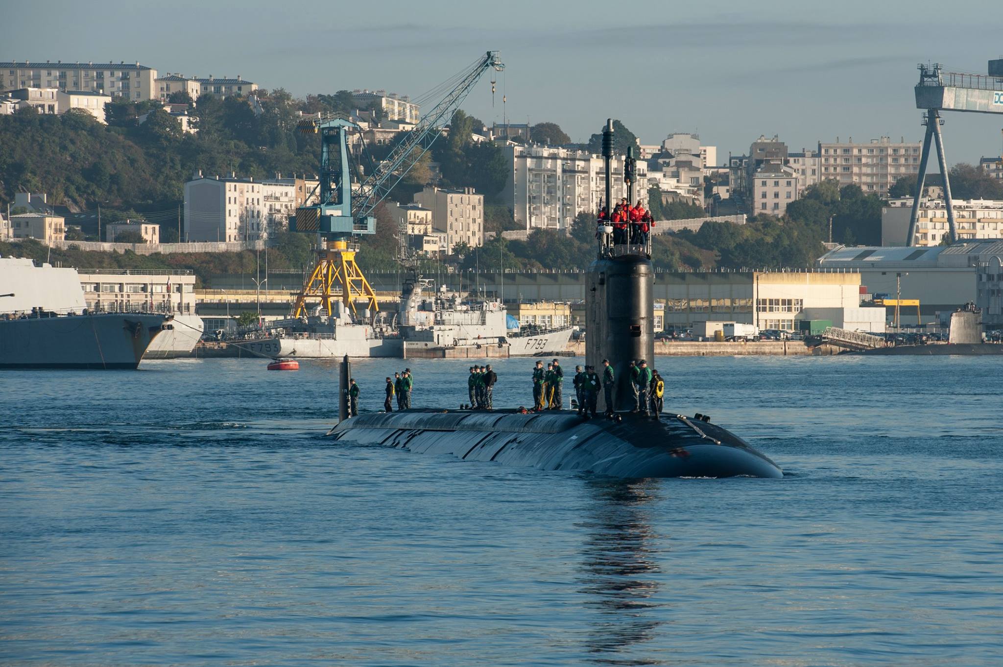 USS CALIFORNIA SSN-781 Einlaufen Brest am 14.10.2014 Bild: Marine Nationale