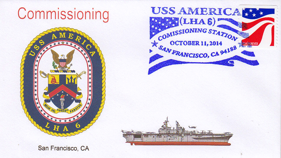 Beleg USS AMERICA LHA-6 Commissioning SF