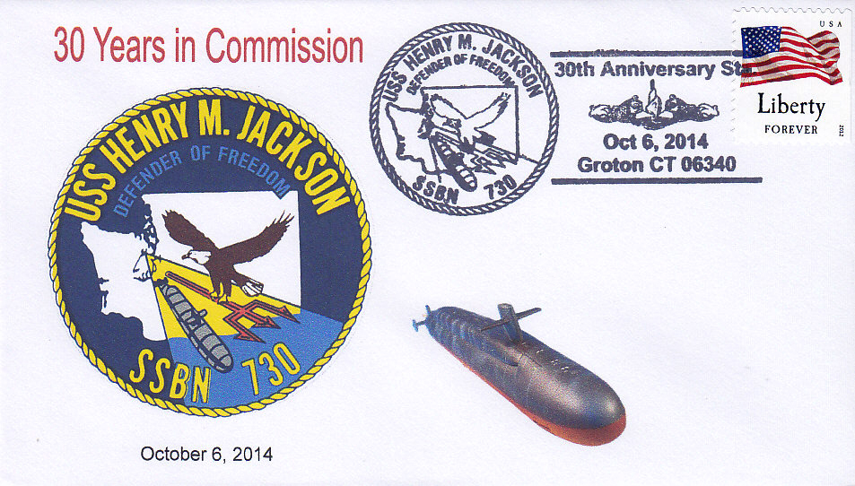 Beleg USS HENRY M. JACKSON SSBN-730 30 Jahre im Dienst Groton