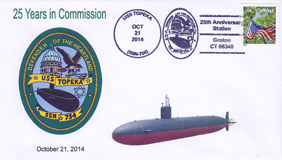 Beleg USS TOPEKA SSN-754 25 Jahre im Dienst