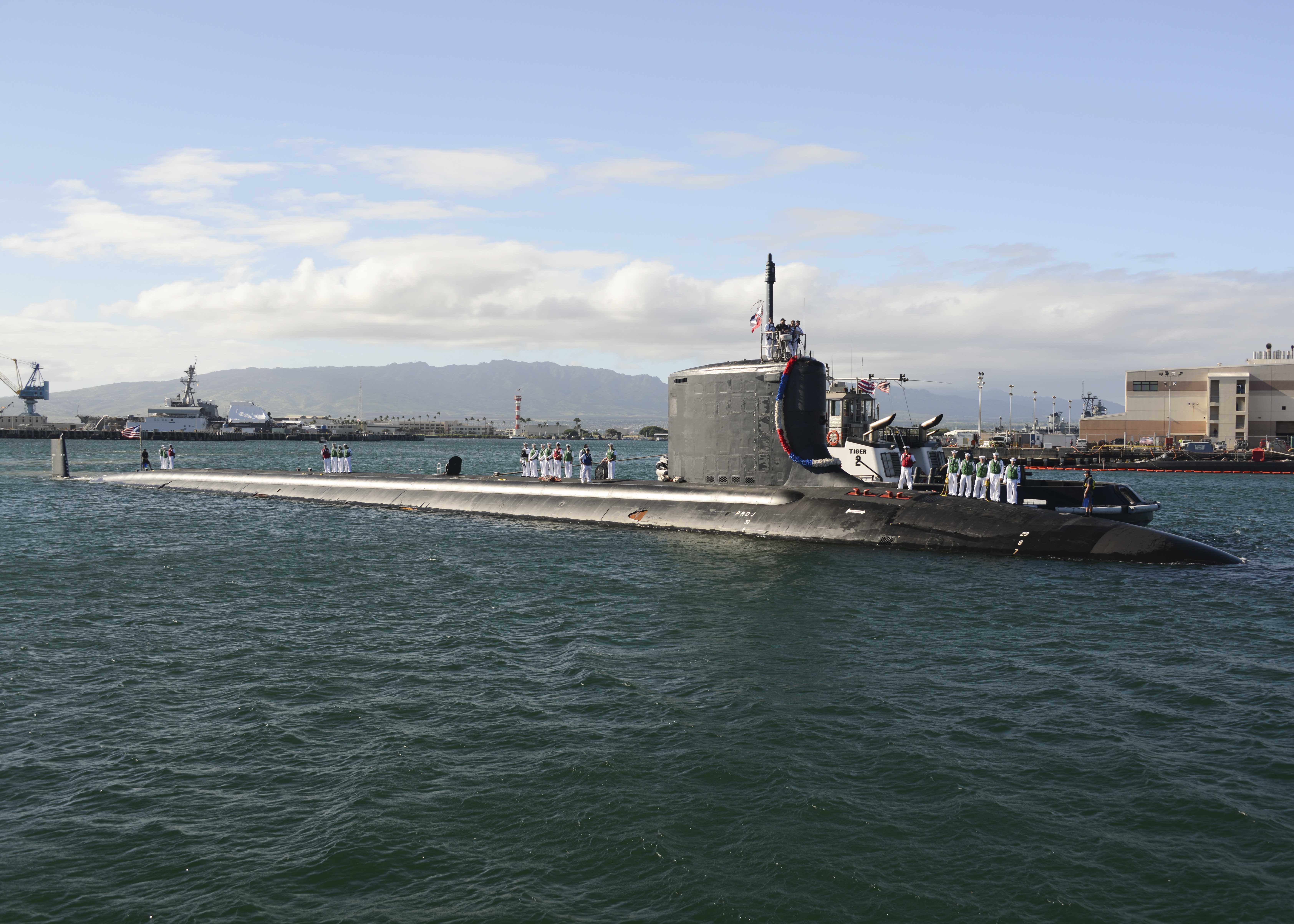 USS MISSISSIPPI SSN-782 Einlaufen Pearl Harbor am 22.11.2014 Bild: U.S. Navy