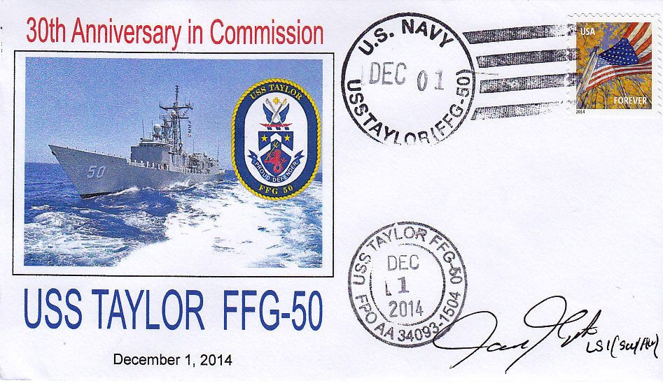 Beleg USS TAYLOR FFG-50  30 Jahre im Dienst