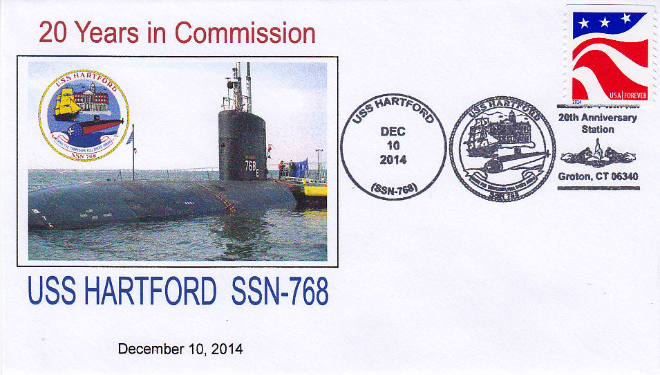 Beleg USS HARTFORD SSN-768  20 Jahre im Dienst