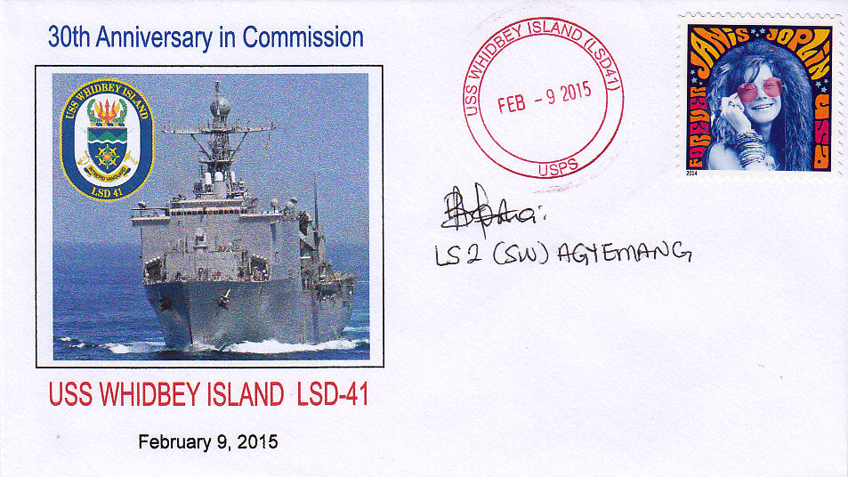 Beleg USS WHIDBEY ISLAND LSD-41  30 Jahre im Dienst