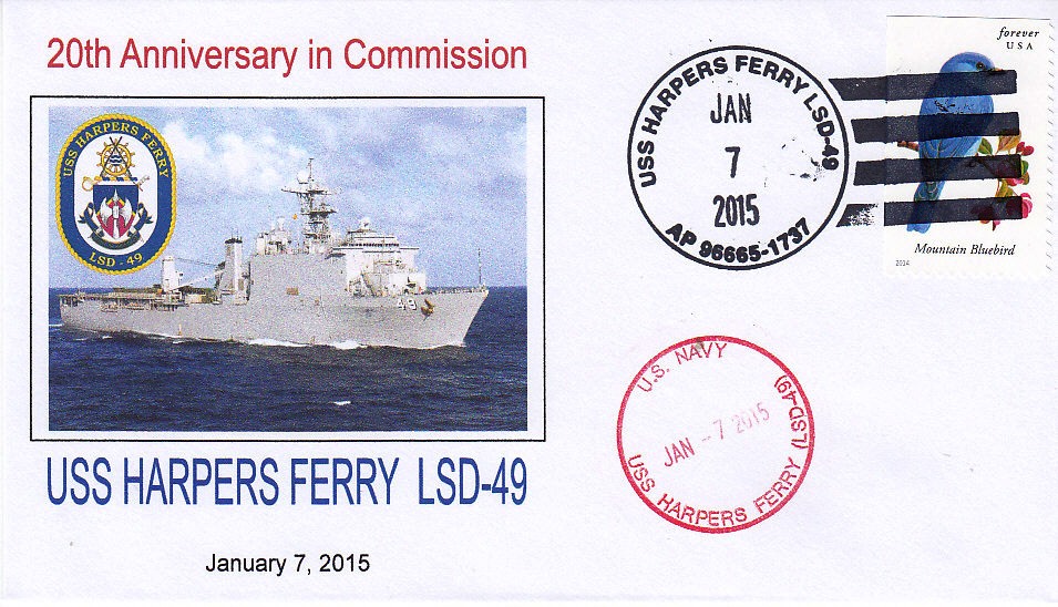 Beleg USS HARPERS FERRY LSD-49  20 Jahre im Dienst