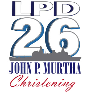 USS JOHN P. MURTHA LPD-26 Taufe-Logo Grafik: Huntington Ingalls Industries