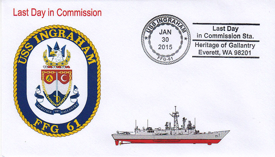 Beleg USS INGRAHAM FFG-61 Außerdienststellung Everett