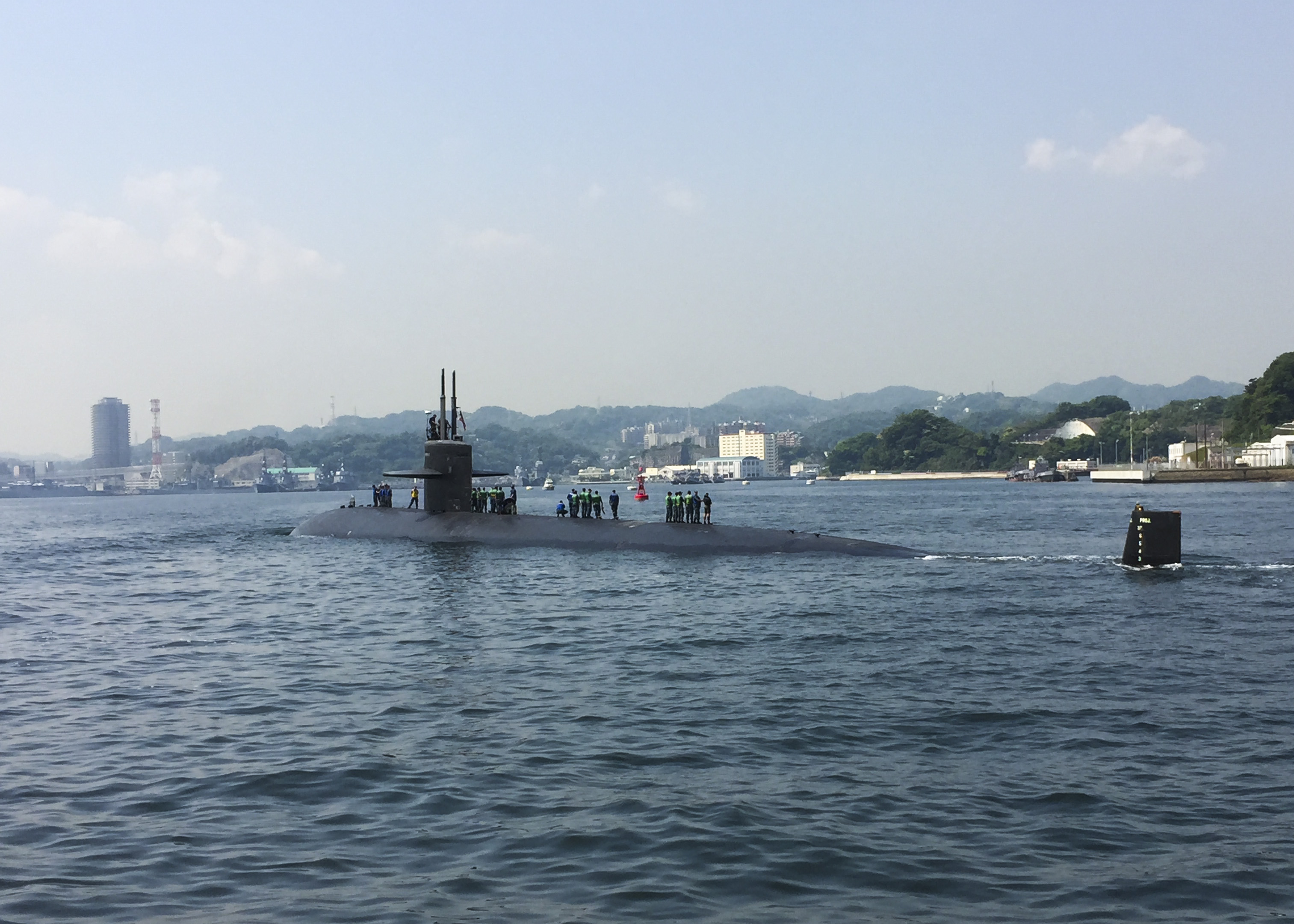 USS HOUSTON SSN-713 am 08.05.2015 in der Bucht von Tokyo Bild: U.S. Navy