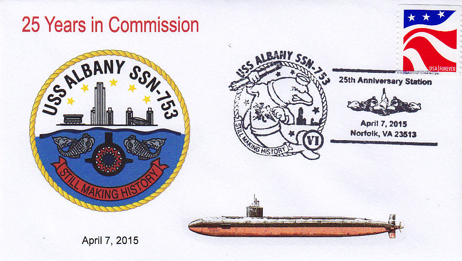 Beleg USS ALBANY SSN-753  25 Jahre im Dienst