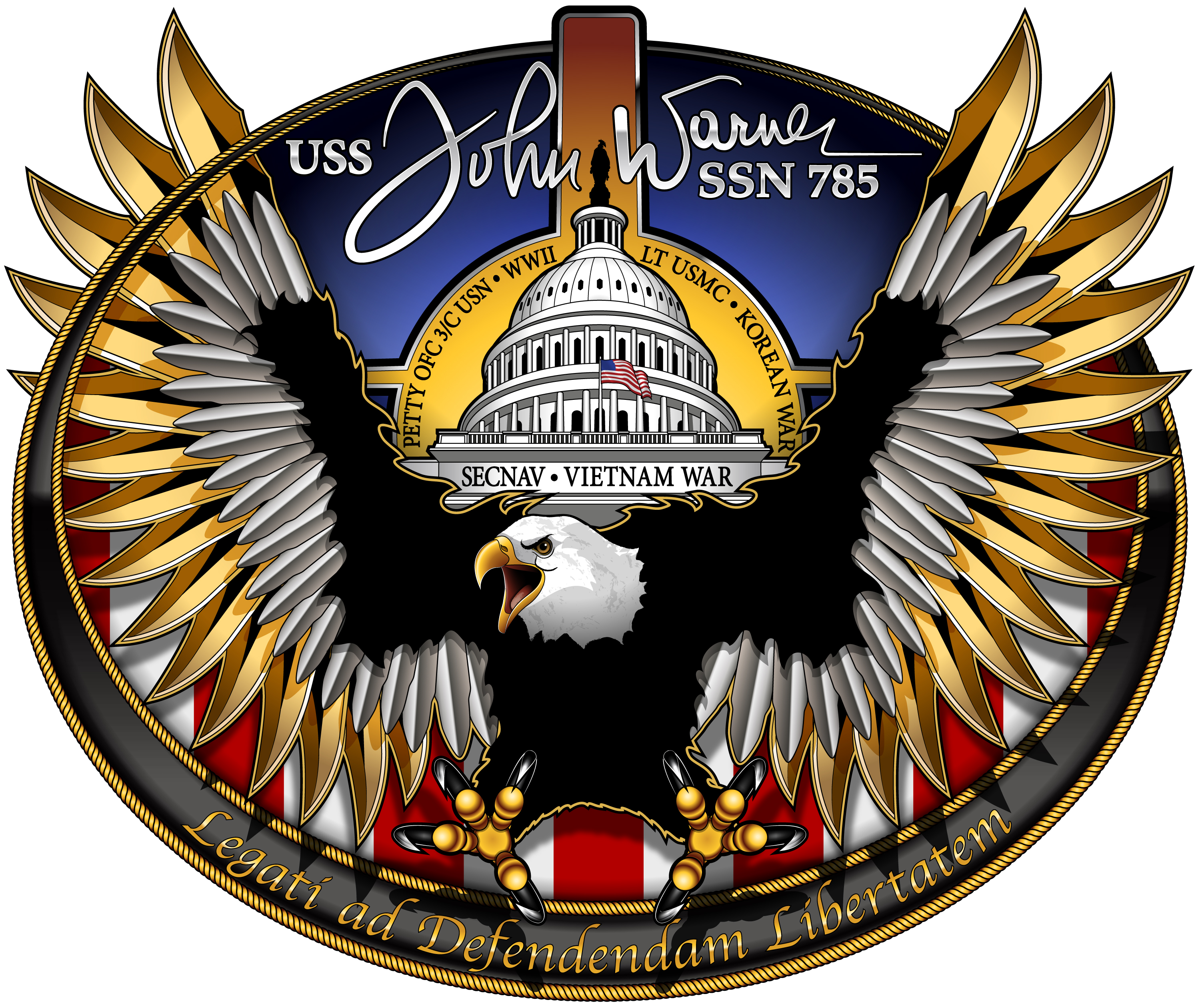 USS JOHN WARNER SSN-785 Crest Grafik: U.S. Navy
