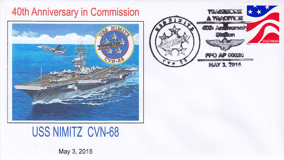 Beleg USS NIMITZ CVN-68  40 Jahre im Dienst Version 2