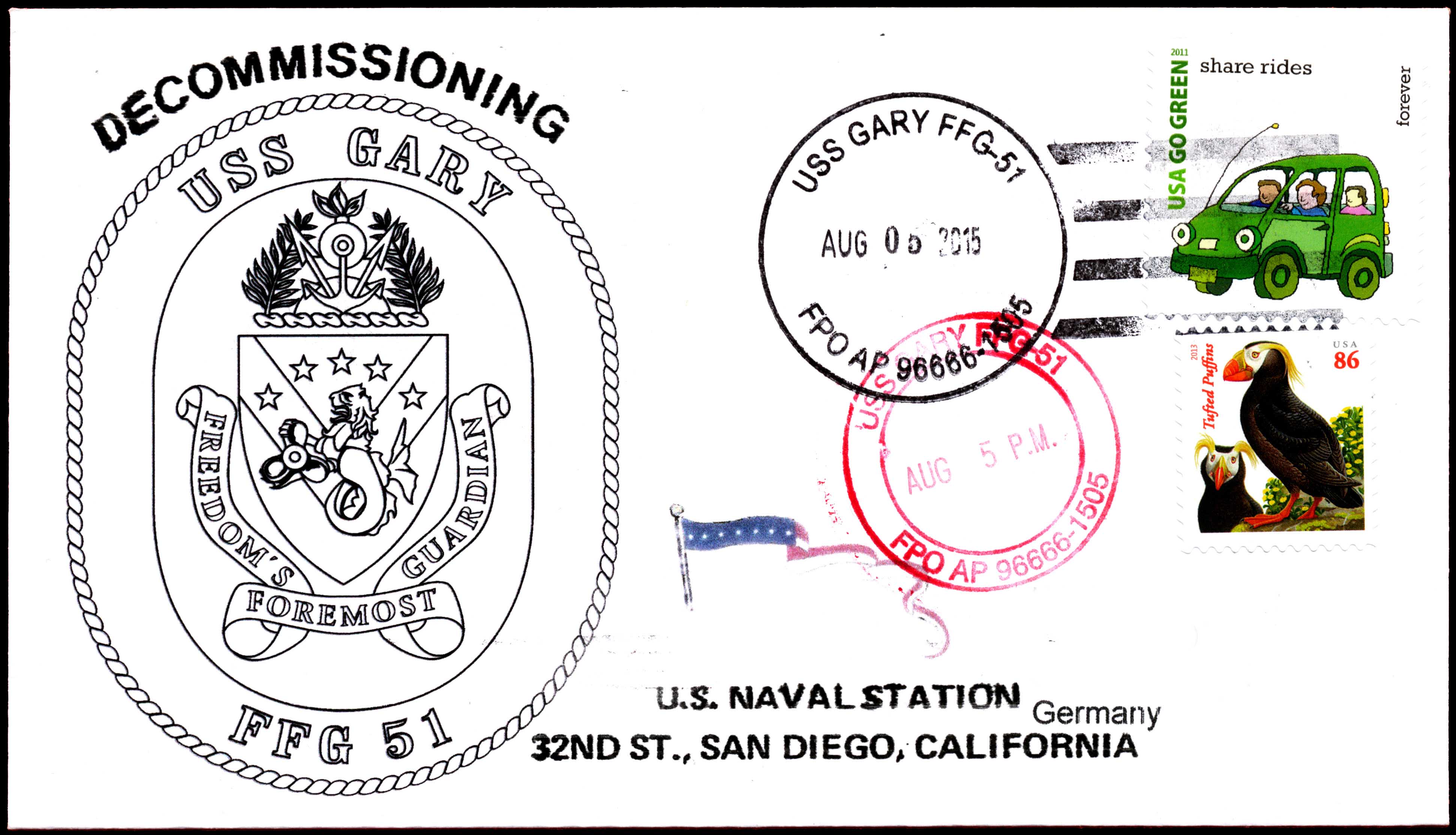 Beleg USS GARY FFG-51 Außerdienststellung von Wolfgang Hechler