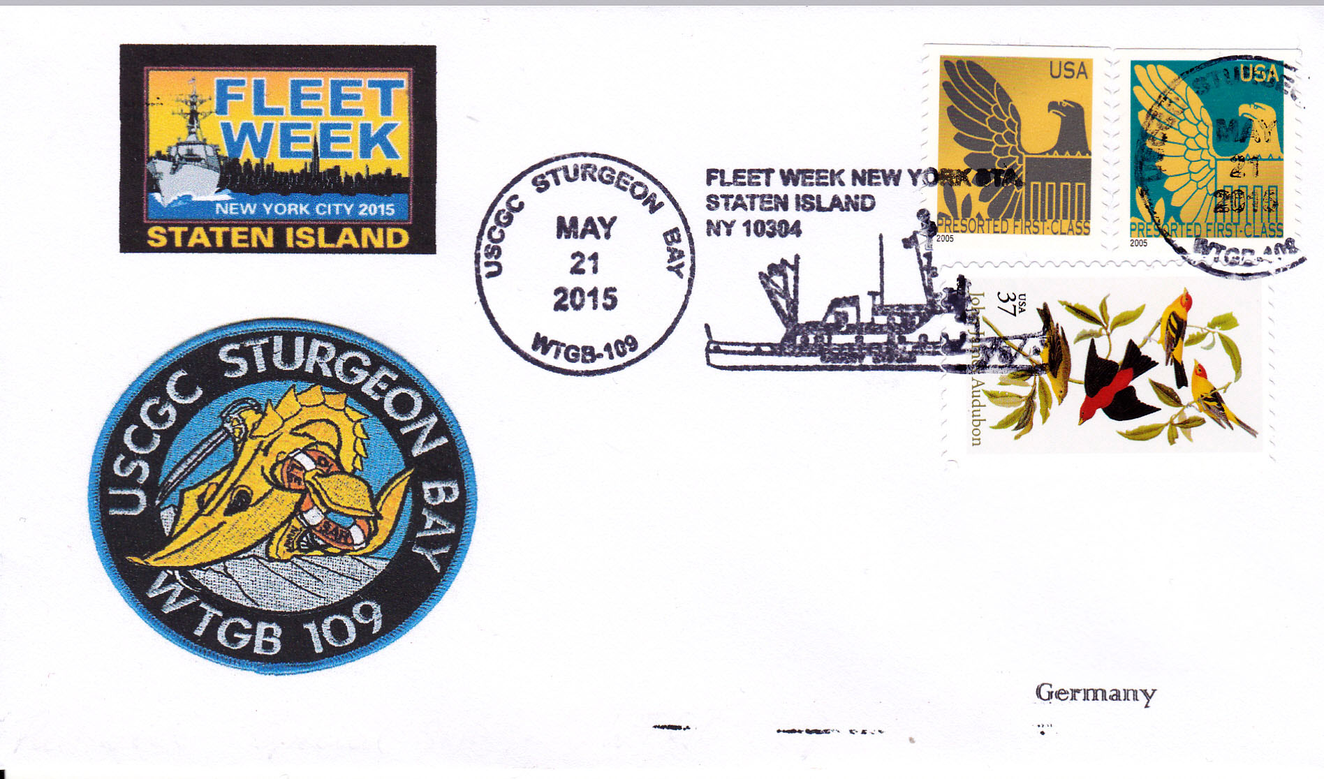 Beleg USCGC STURGEON BAY WTGB-109 Fleet Week New York von Heinz Grasse
