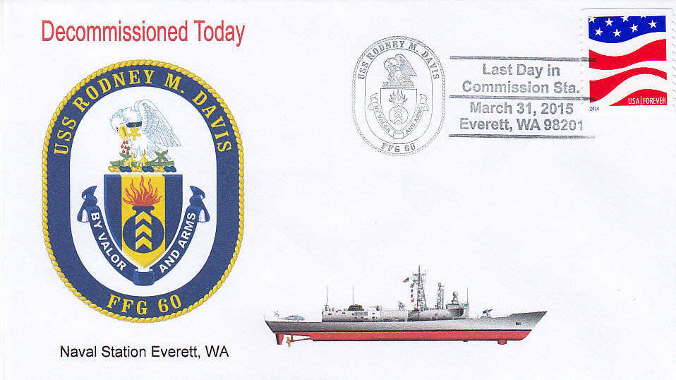 Beleg USS RODNEY M. DAVIS FFG-60 Decommissioning