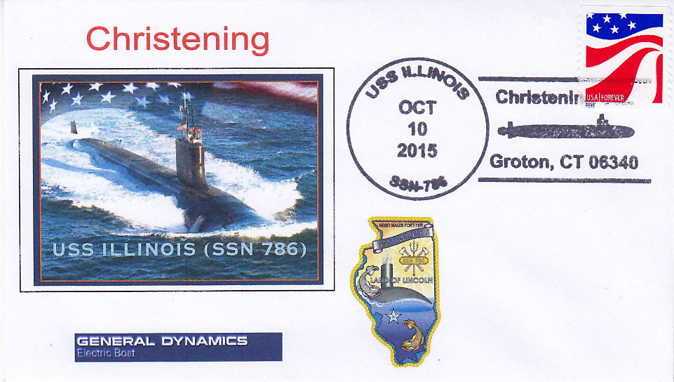 Beleg USS ILLINOIS SSN-786  Christening