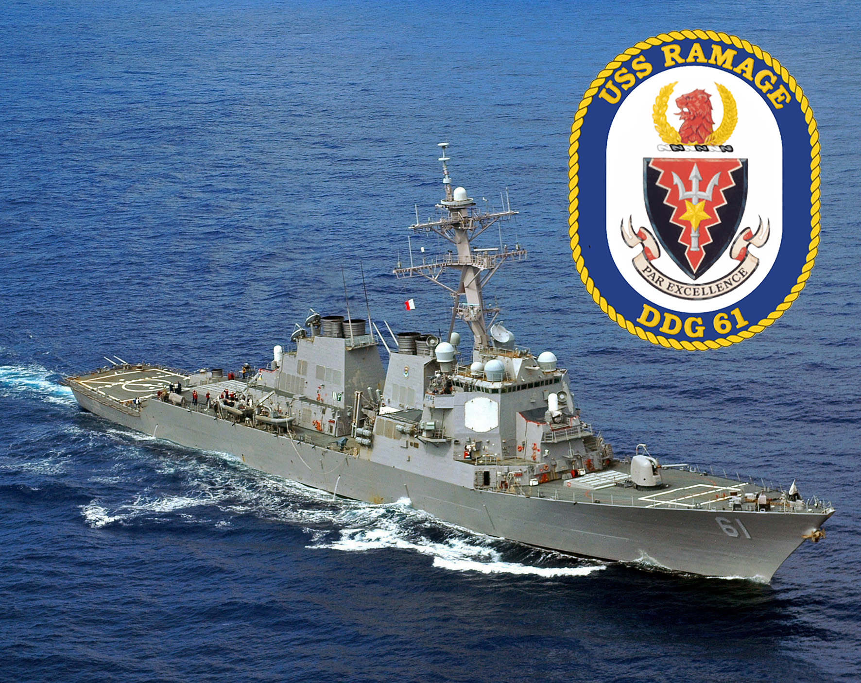 USS RAMAGE DDG-61  Bild und Grafik: U.S. Navy