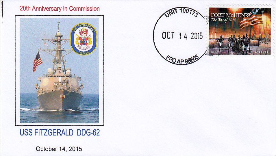 Beleg USS FITZGERALD DDG-62  20 Jahre im Dienst