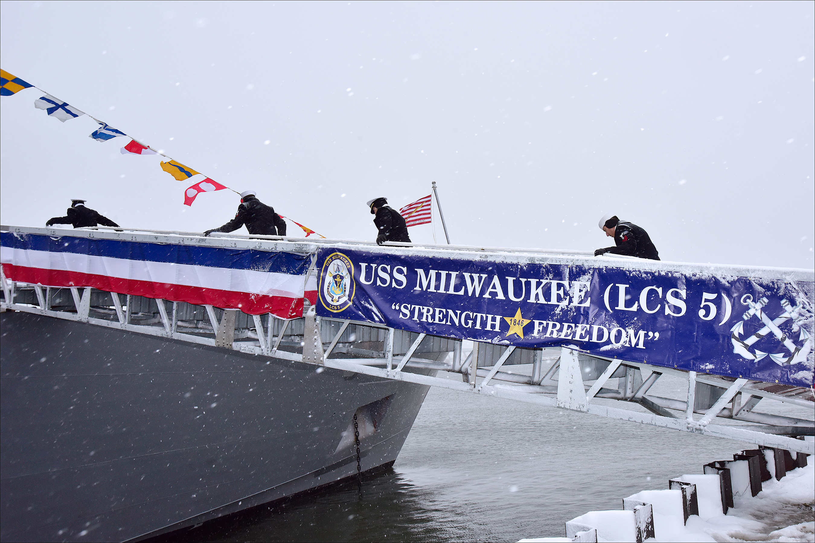 USS MILWAUKEE LCS-5 Indienststellung Bild: Lockheed Martin