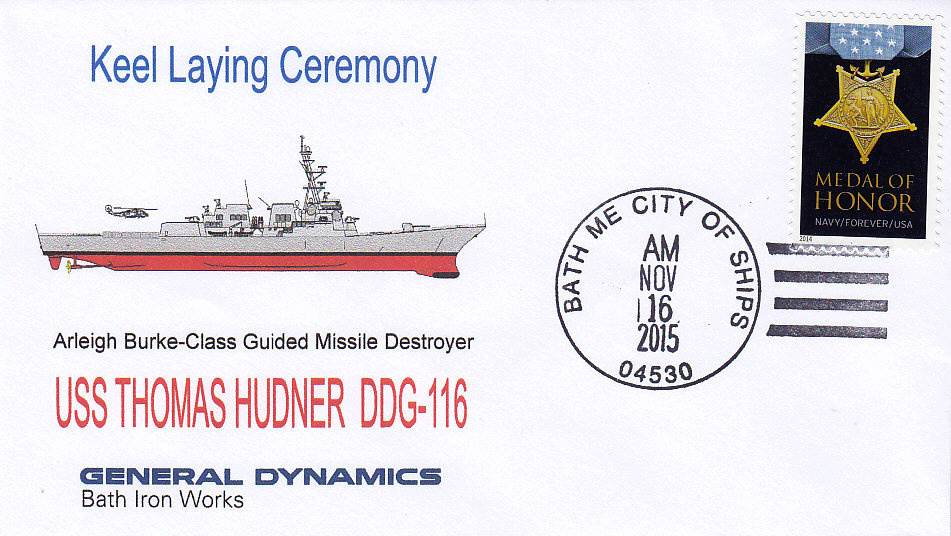 Beleg USS THOMAS HUDNER DDG-116 Kiellegung