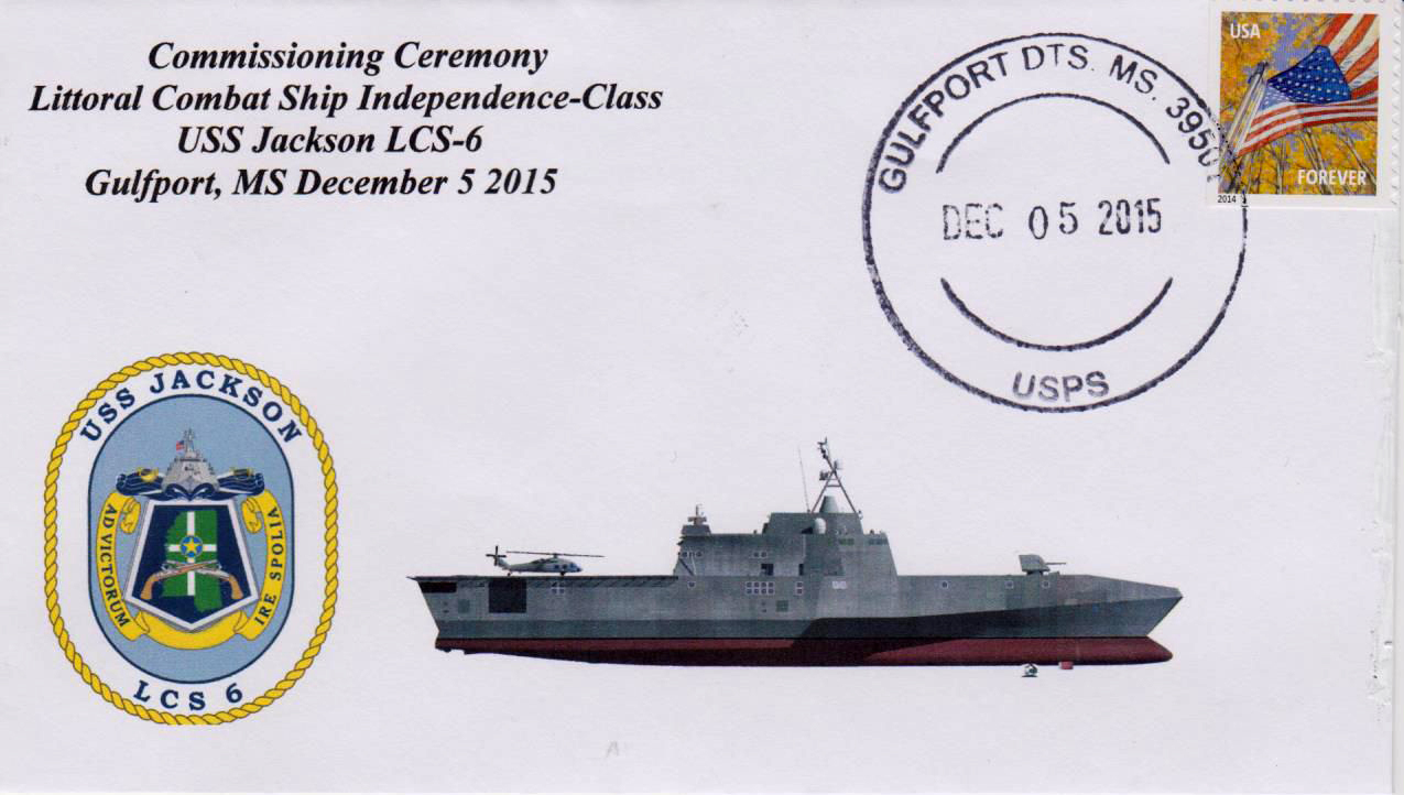 Beleg USS JACKSON LCS-6 Indienststellung Gulfport von Karl Friedrich Weyland