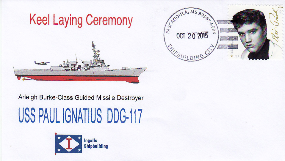 Beleg USS PAUL IGNATIUS DDG-117 Keel Laying
