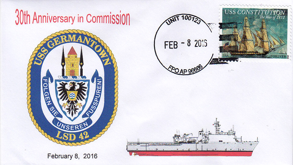 Beleg USS GERMANTOWN LSD-42  30 Jahre im Dienst