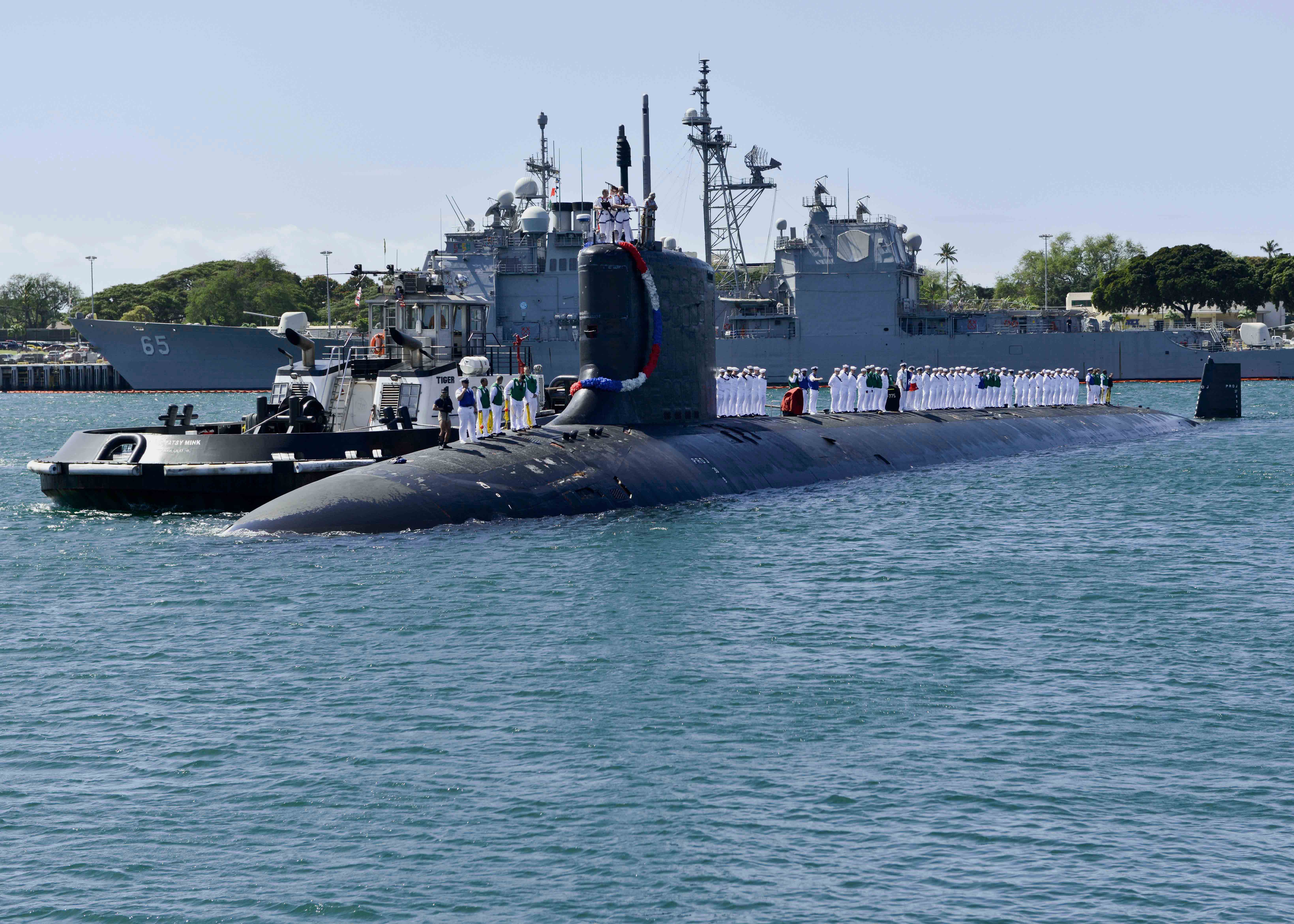 USS TEXAS SSN-775 Einlaufen Pearl Harbor am 09.03.2016 Bild: U.S. Navy