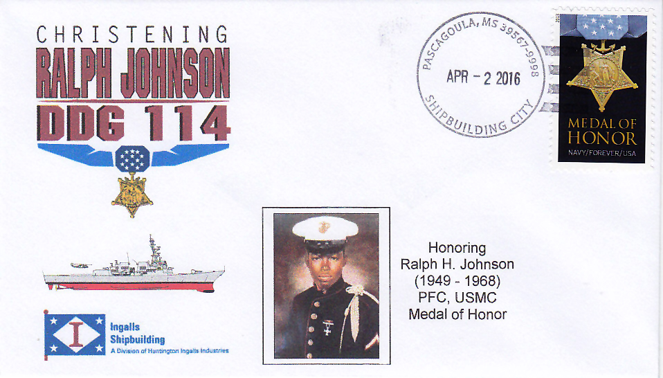 Beleg USS RALPH JOHNSON DDG-114 Christening