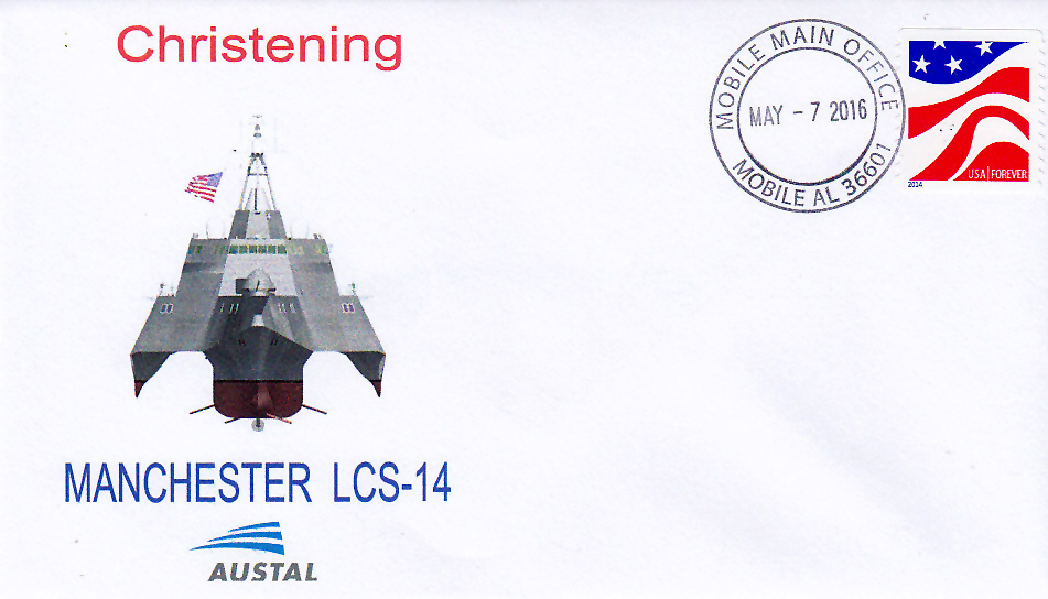 Beleg USS MANCHESTER LCS-14 Christening