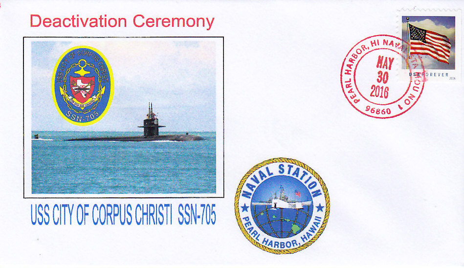 Beleg USS CITY OF CORPUS CHRISTI SSN-705 Inactivation