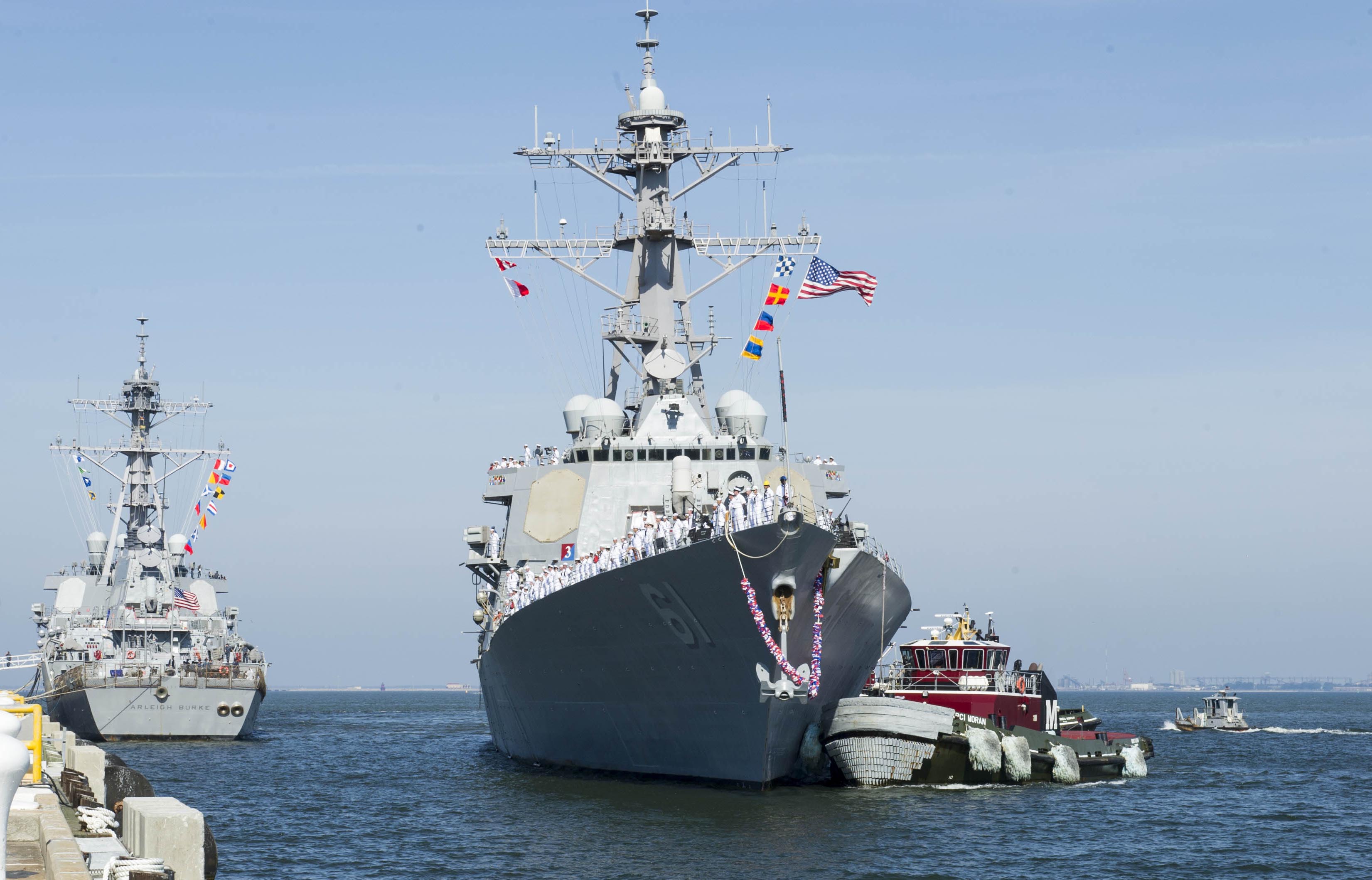 USS RAMAGE DDG-61 Einlaufen Norfolk am 25.07.2016 Bild: U.S. Navy