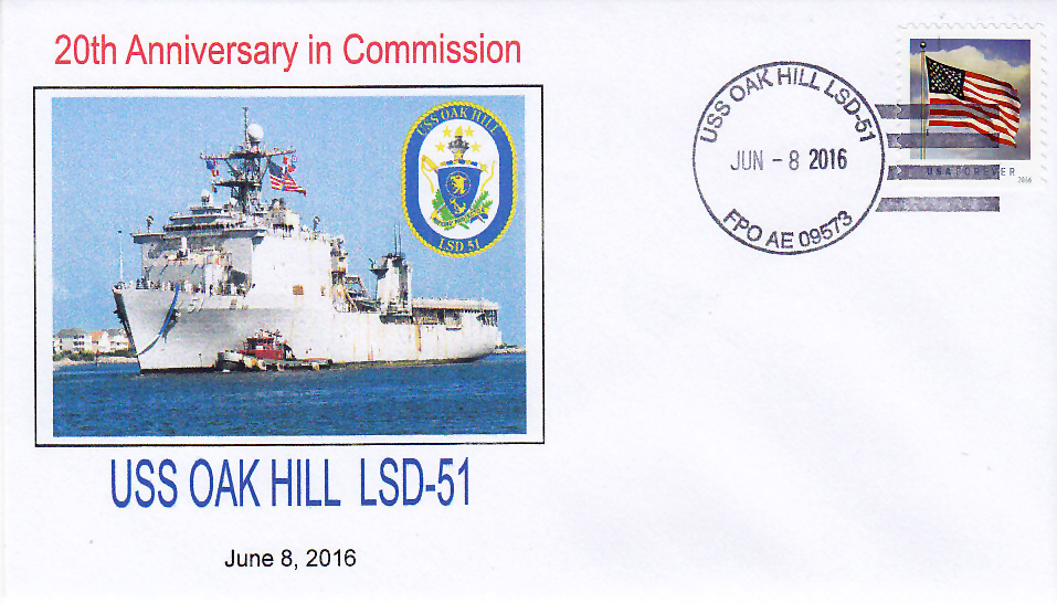 Beleg USS OAK HILL LSD-51  20 Jahre im Dienst