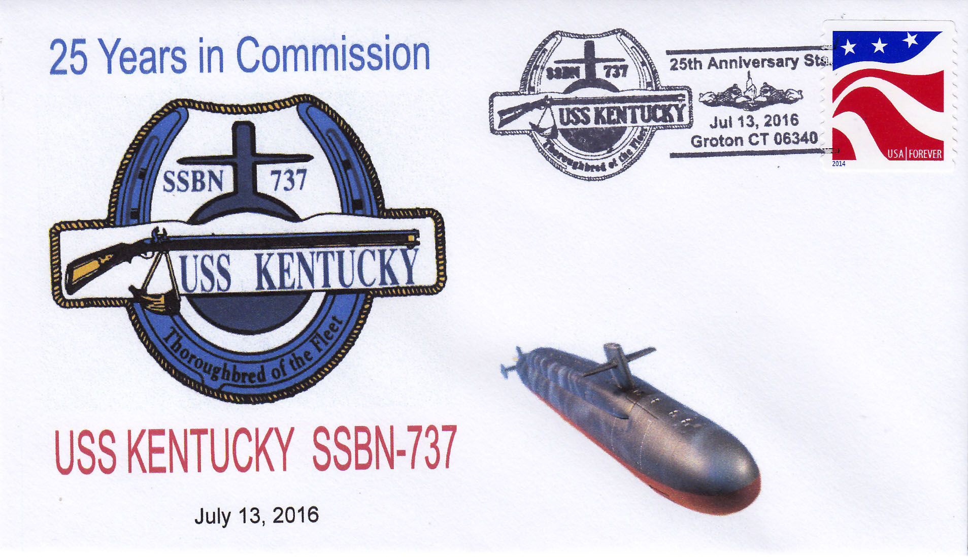 Beleg USS KENTUCKY SSBN-737  25 Jahre im Dienst