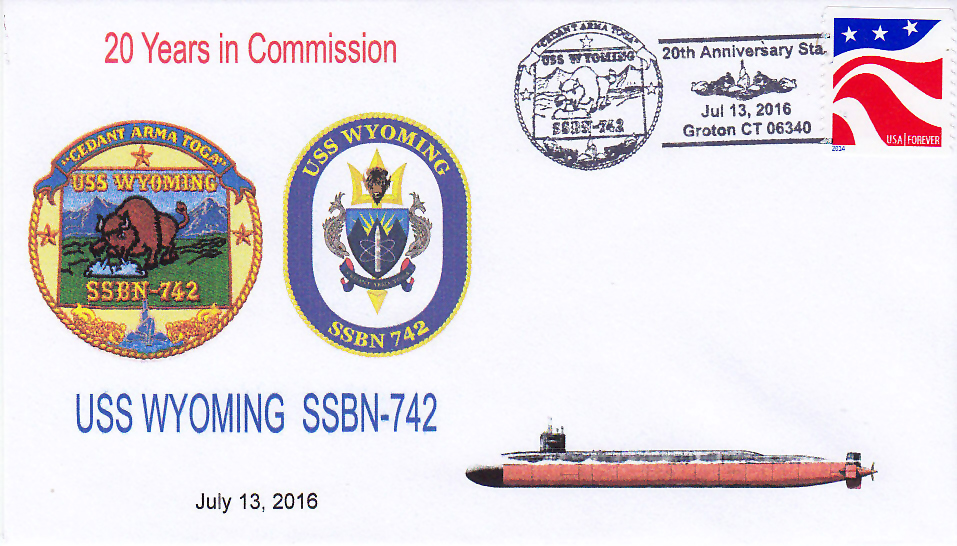 Beleg USS WYOMING SSBN-742  20 Jahre im Dienst