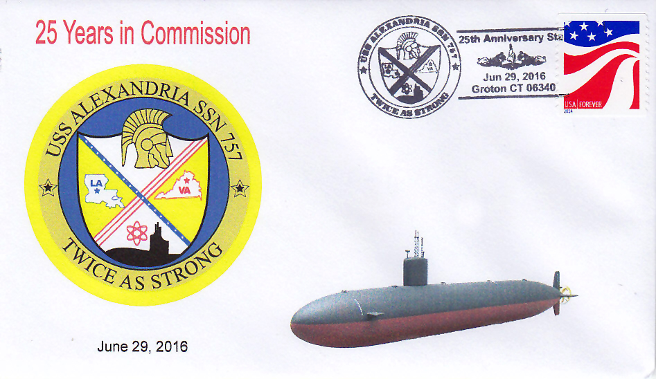 Beleg USS ALEXANDRIA SSN-757  25 Jahre im Dienst