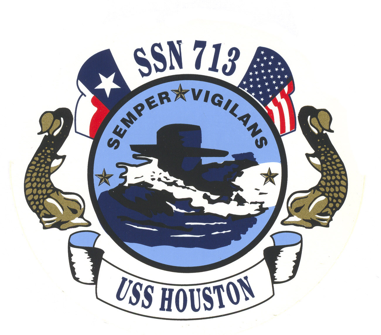 USS HOUSTON SSN-713 Crest Grafik: U.S. Navy