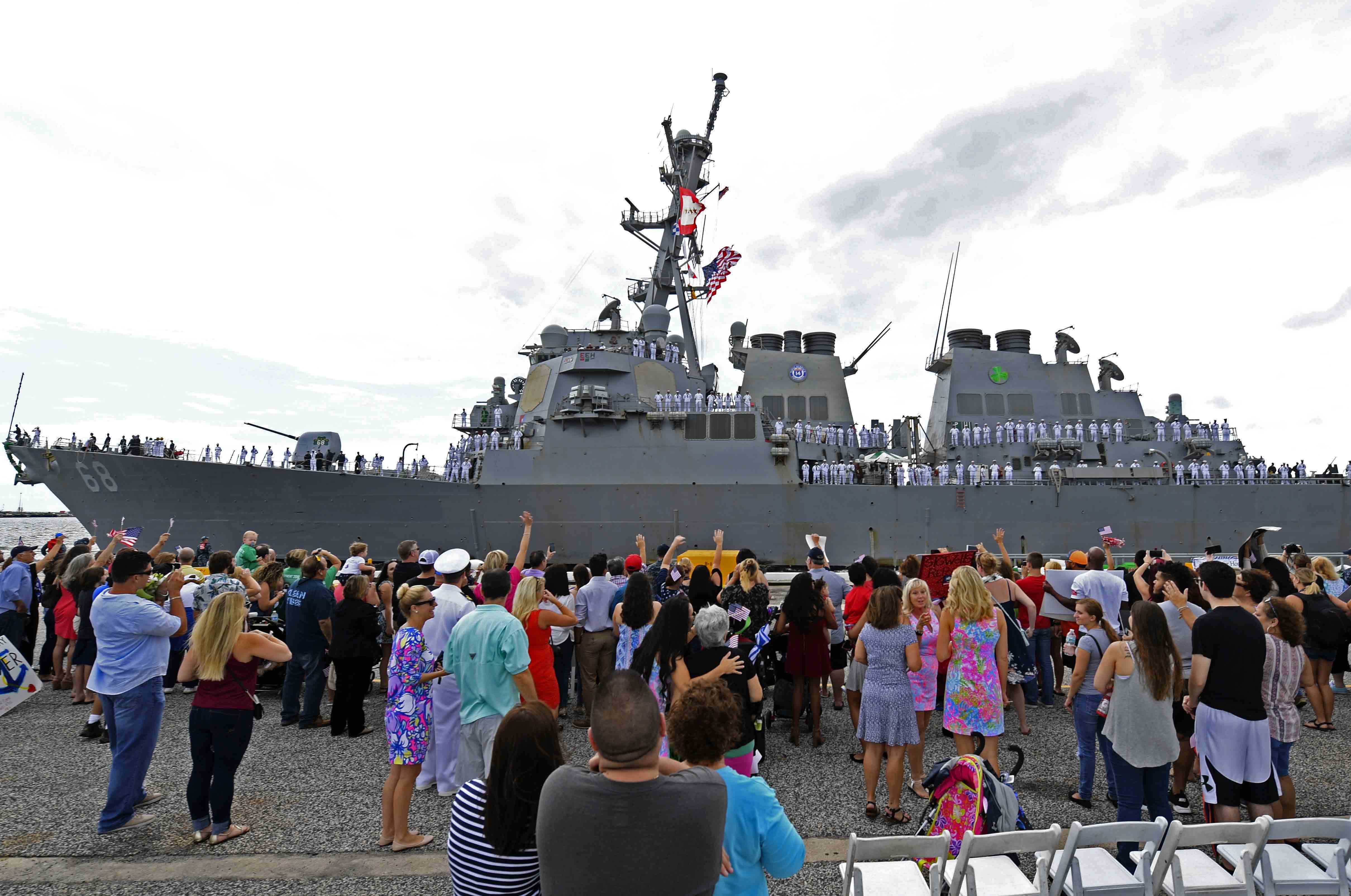 USS THE SULLIVANS DDG-68 Einlaufen Mayport am 04.09.2016 Bild: U.S. Navy