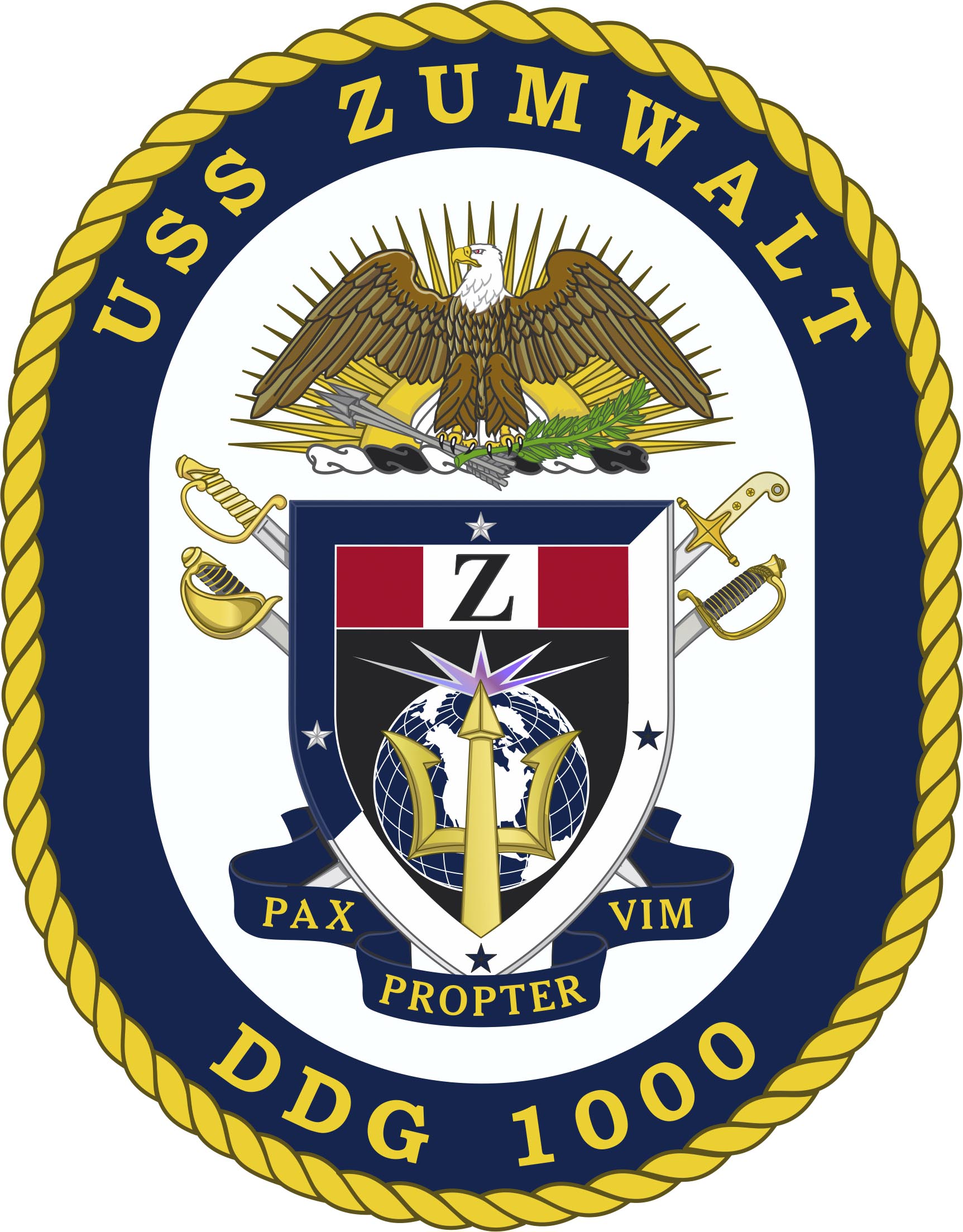 USS ZUMWALT DDG-1000 Crest Grafik: U:S. Navy