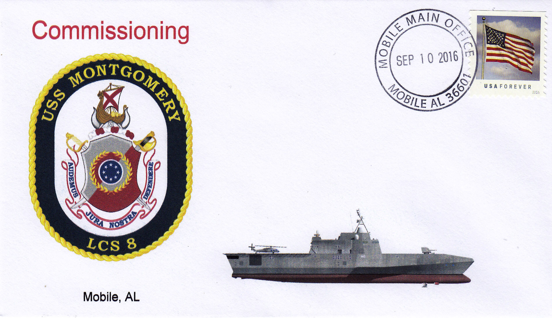 Beleg USS MONTGOMERY LCS-8 Indienststellung