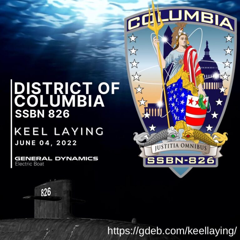 Umbenennung und Keel Laying USS DISTRICT OF COLUMBIA SSBN826 US Navy